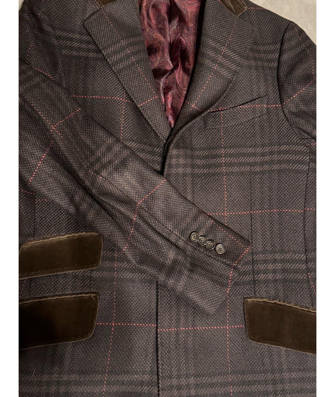 ETRO Коричневое кашемировое пальто, фото 4