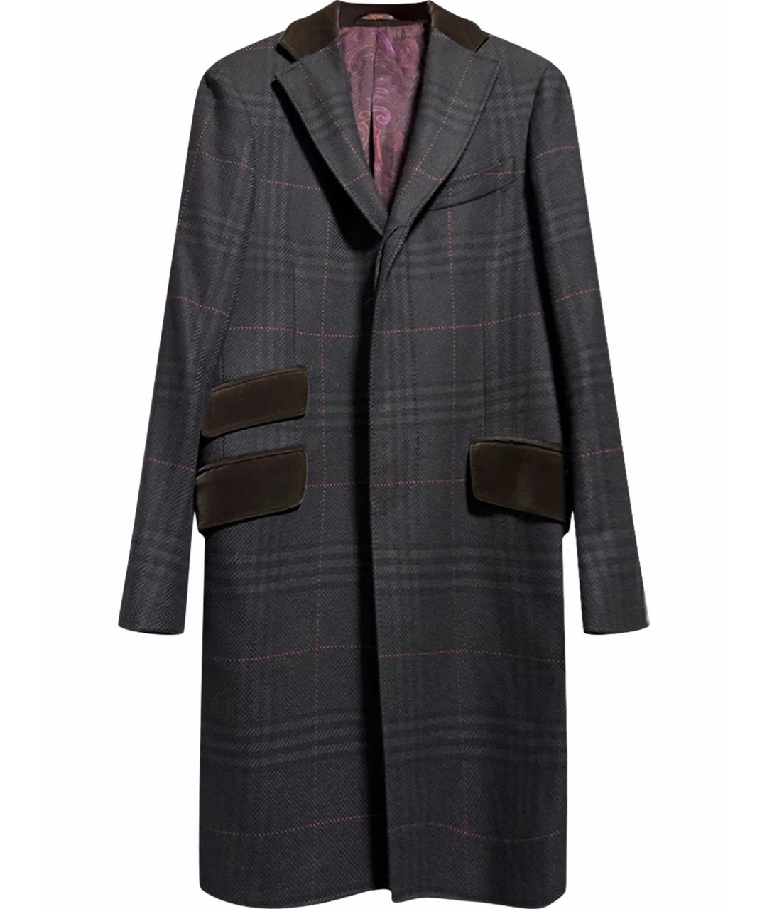 ETRO Коричневое кашемировое пальто, фото 1