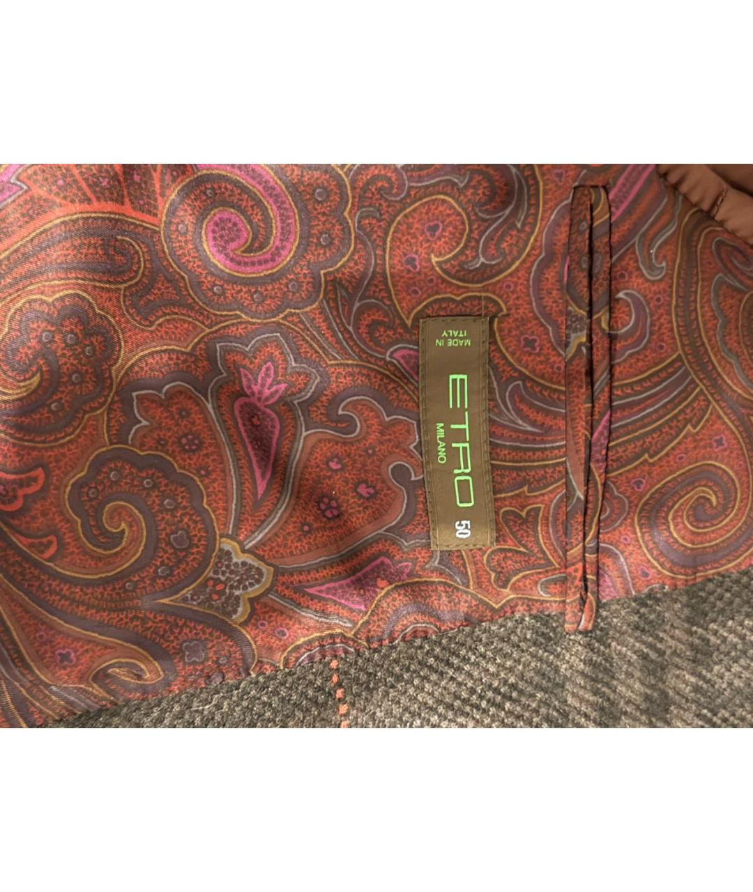 ETRO Коричневое кашемировое пальто, фото 8