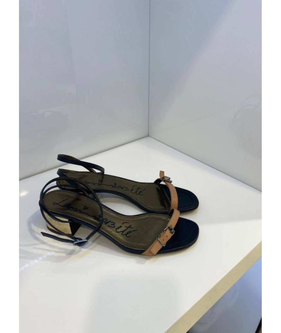 LANVIN Мульти кожаные босоножки, фото 4