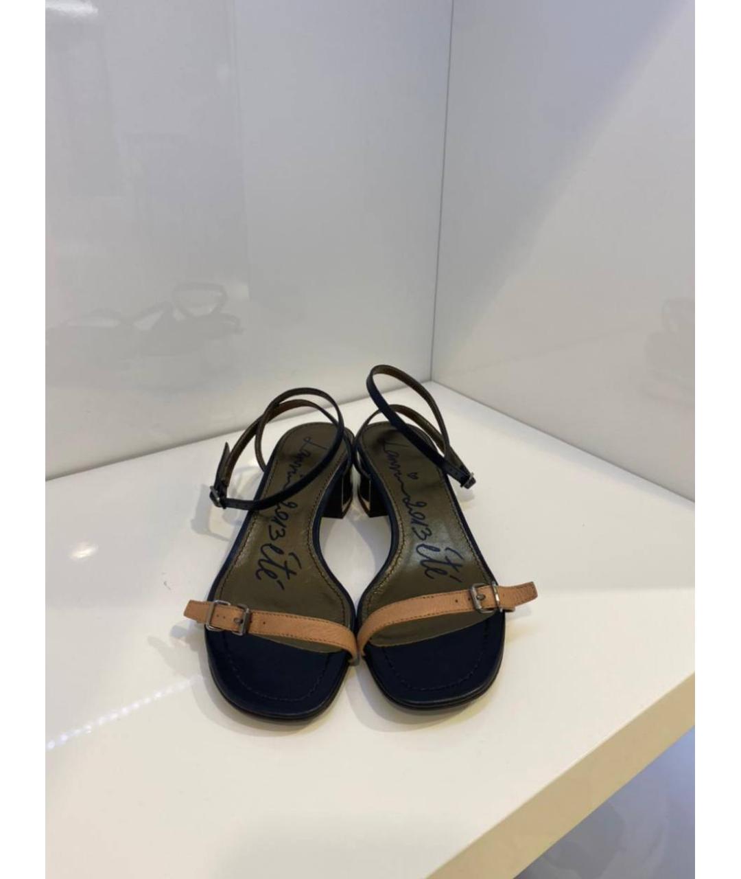 LANVIN Мульти кожаные босоножки, фото 2