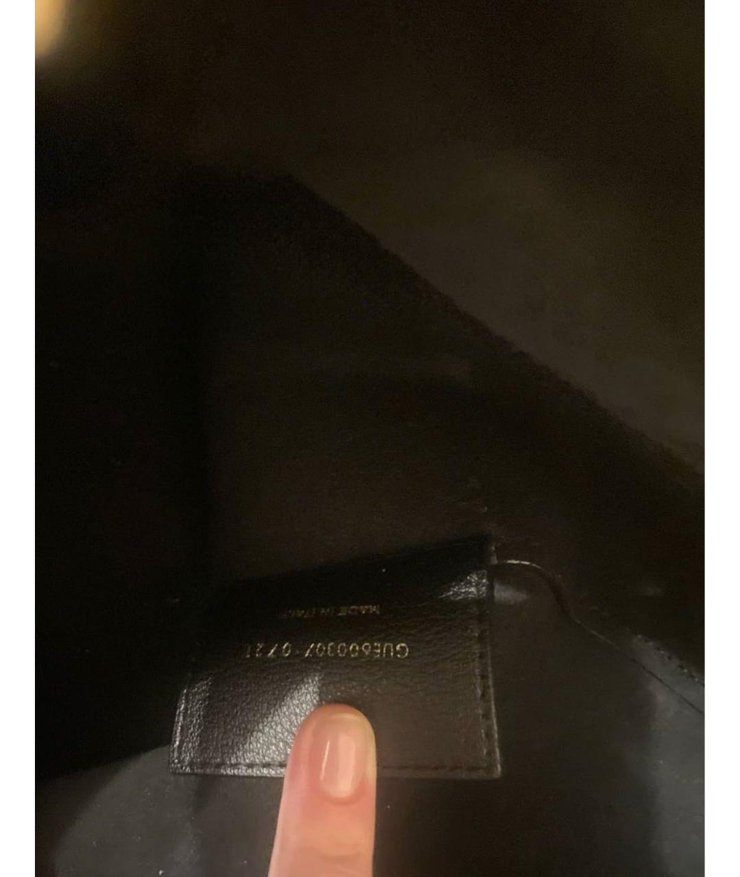 SAINT LAURENT Черная кожаная сумка с короткими ручками, фото 4