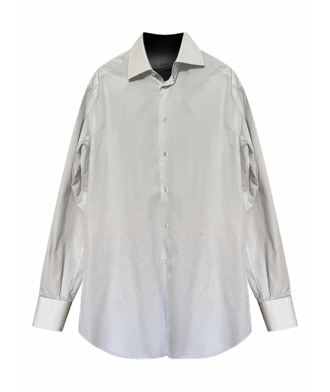 BRIONI Белая хлопковая классическая рубашка, фото 1