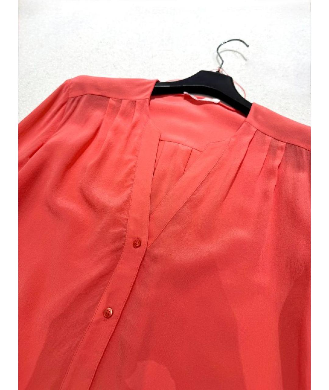 HUGO BOSS Коралловая шелковая блузы, фото 6