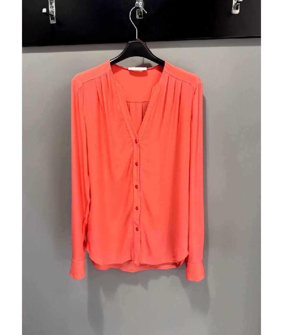 HUGO BOSS Коралловая шелковая блузы, фото 9