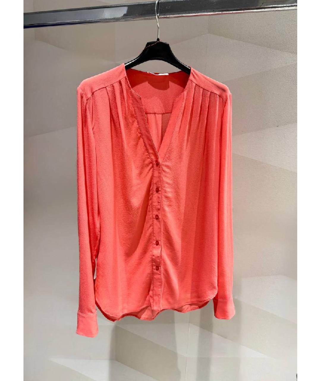 HUGO BOSS Коралловая шелковая блузы, фото 4