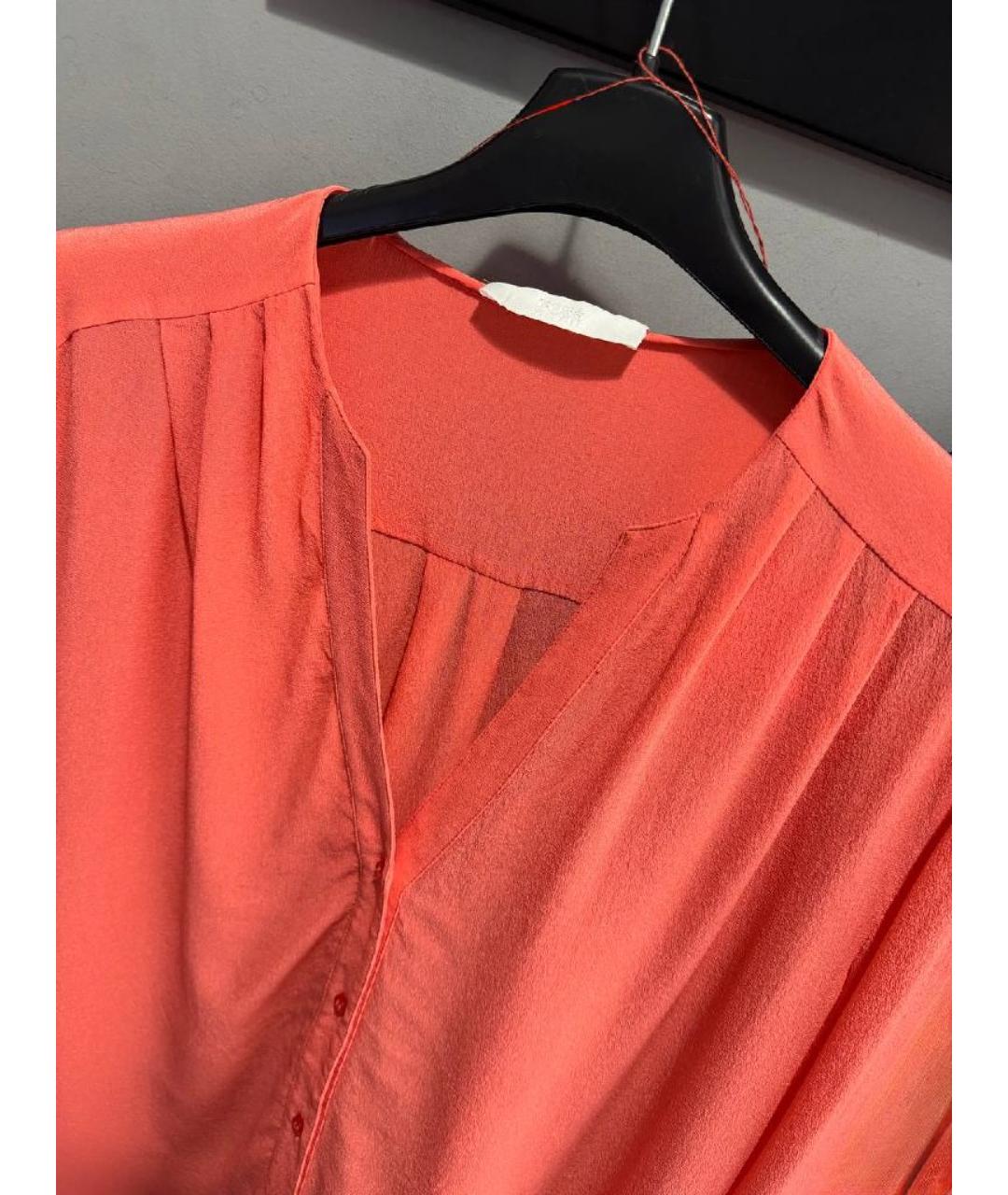 HUGO BOSS Коралловая шелковая блузы, фото 3