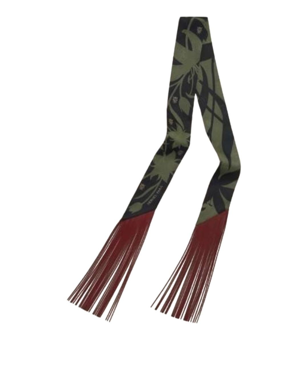 HERMES Бордовый шелковый шарф, фото 1