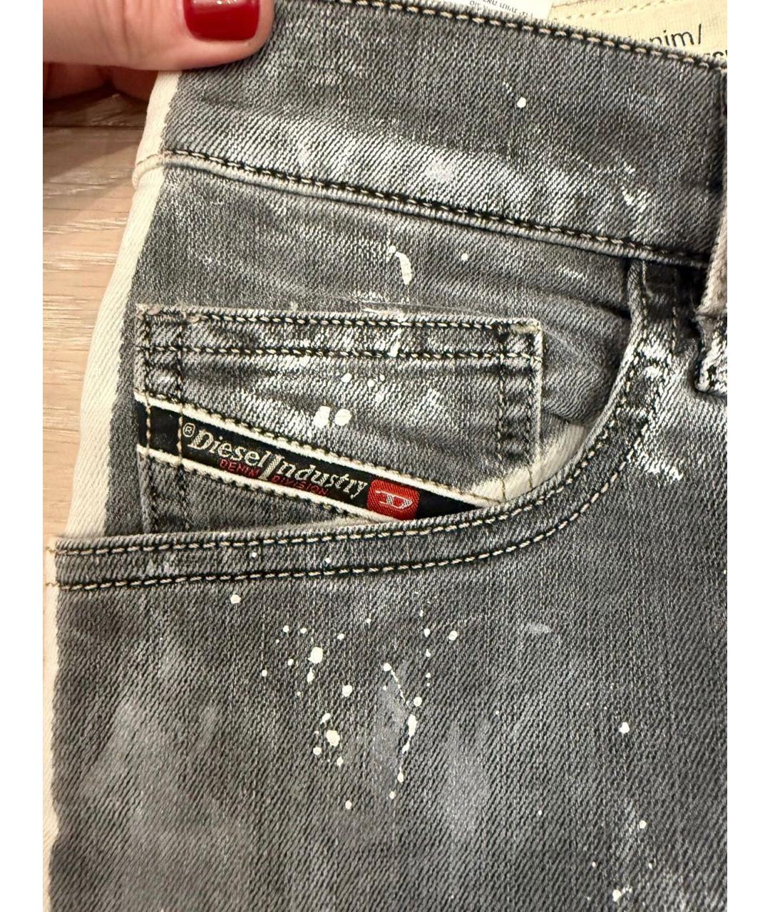 DIESEL Антрацитовые деним детские джинсы, фото 8