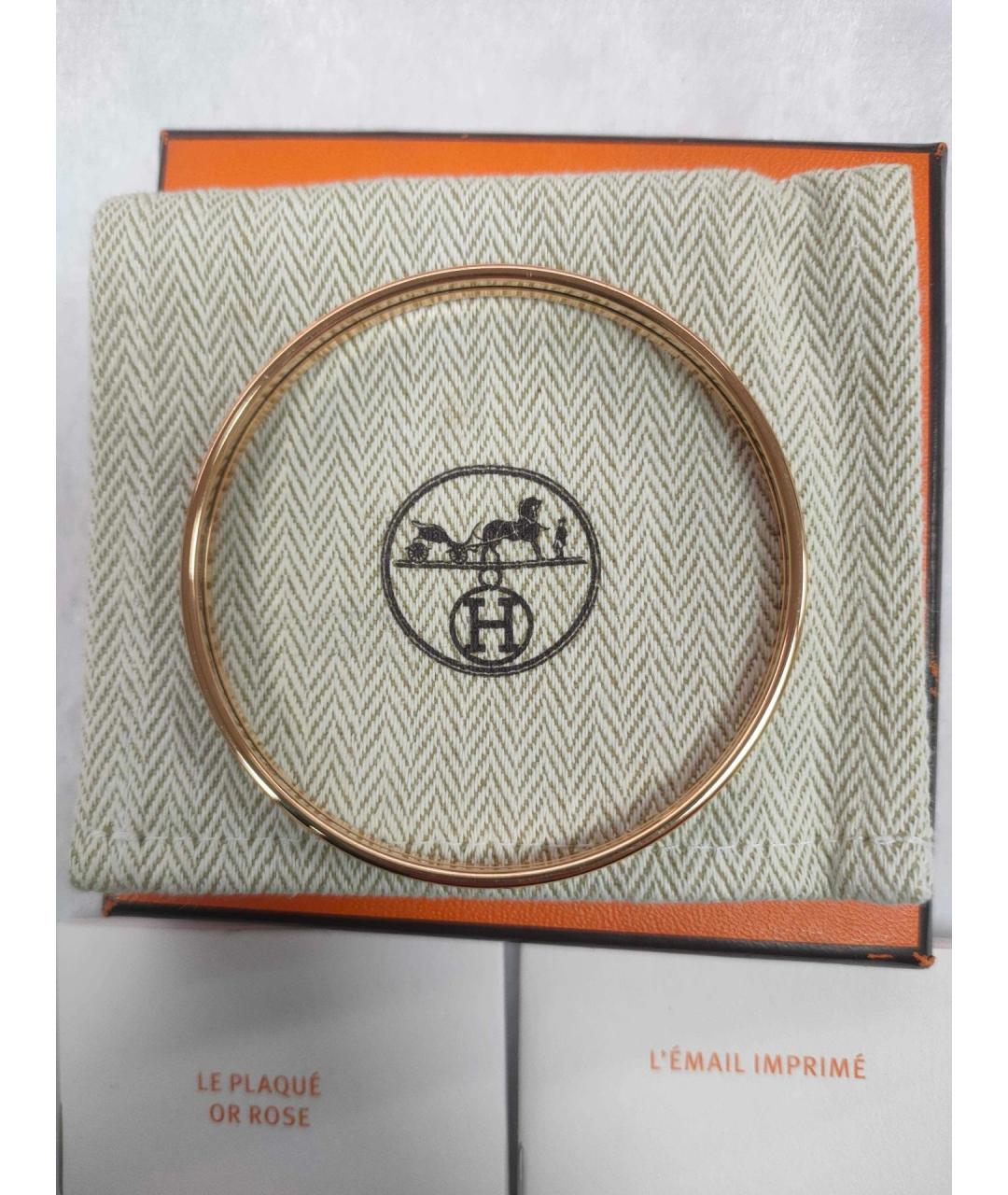 HERMES Золотой браслет из розового золота, фото 4