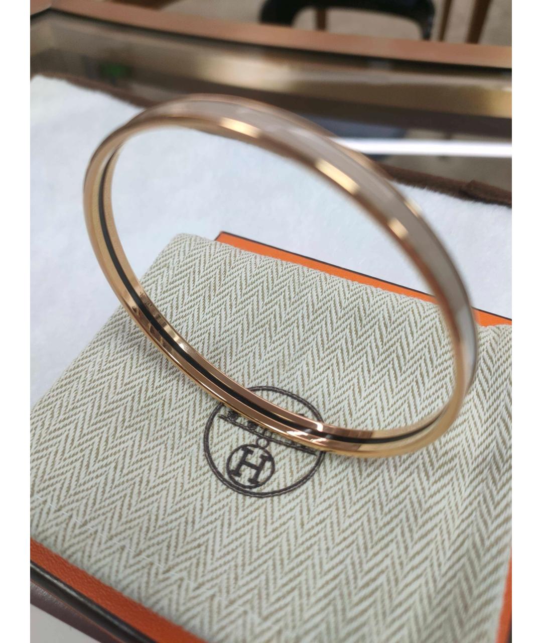 HERMES Золотой браслет из розового золота, фото 5