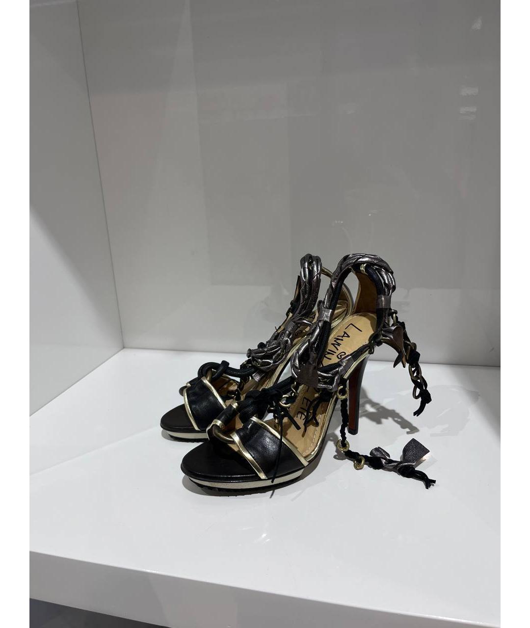 LANVIN Мульти кожаные босоножки, фото 2