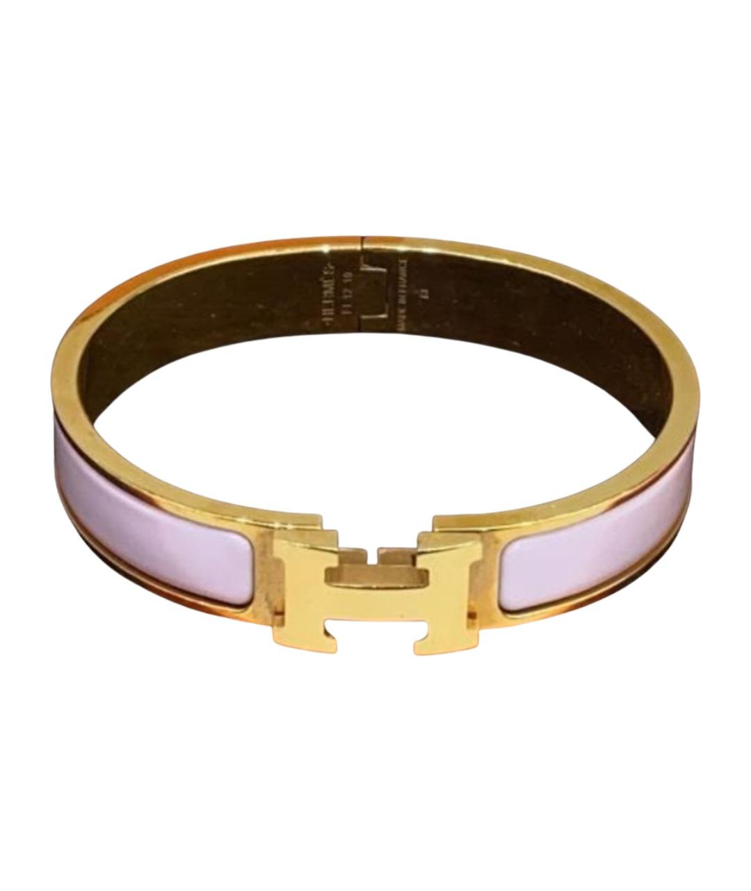 HERMES Розовый металлический браслет, фото 1