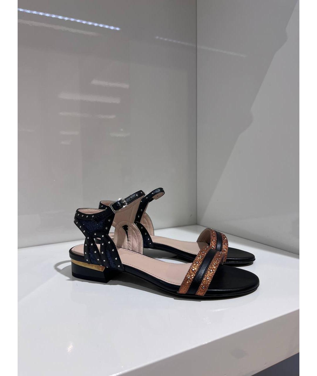 LANVIN Черные кожаные сабо, фото 2