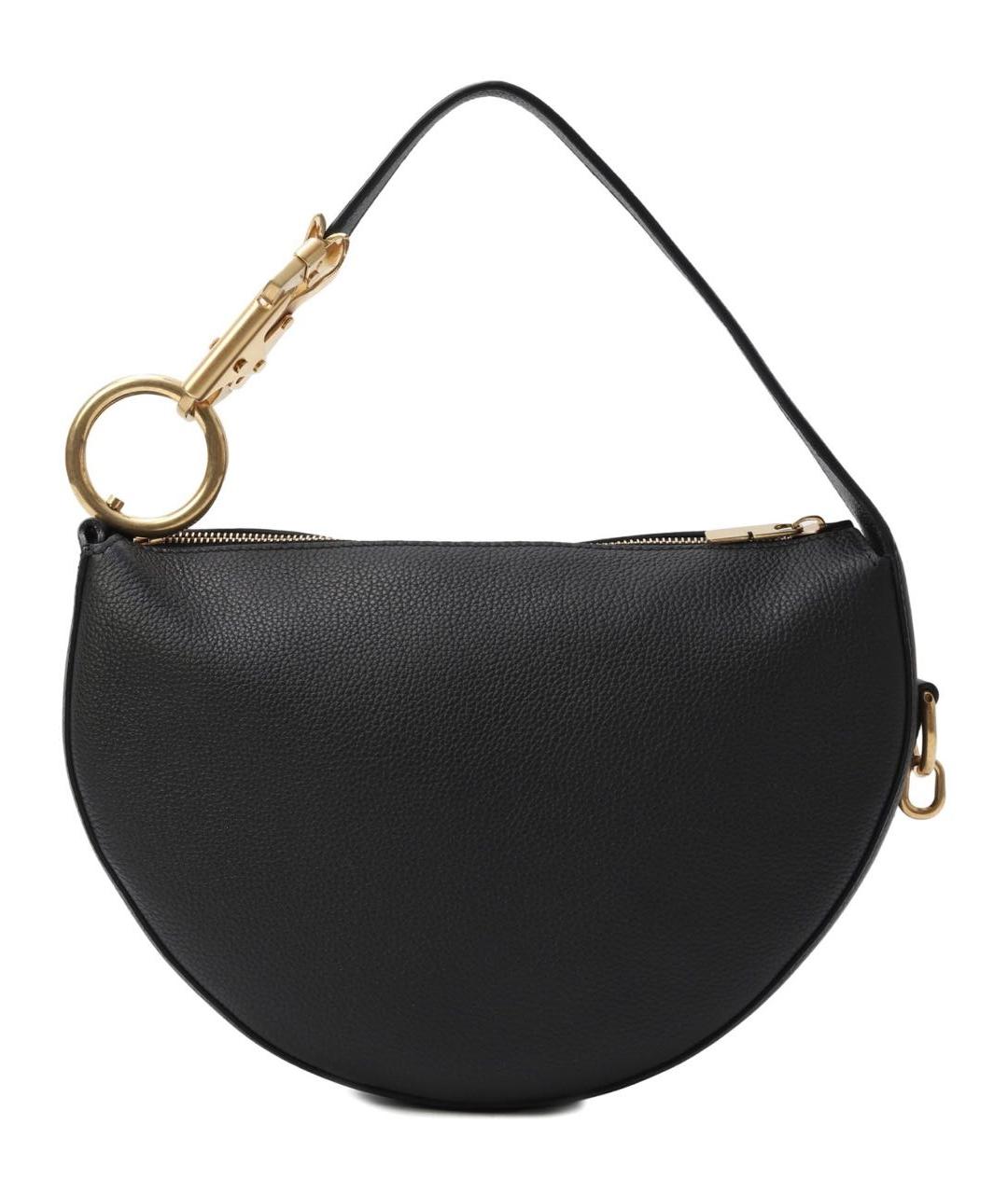 BURBERRY Черная кожаная сумка с короткими ручками, фото 9