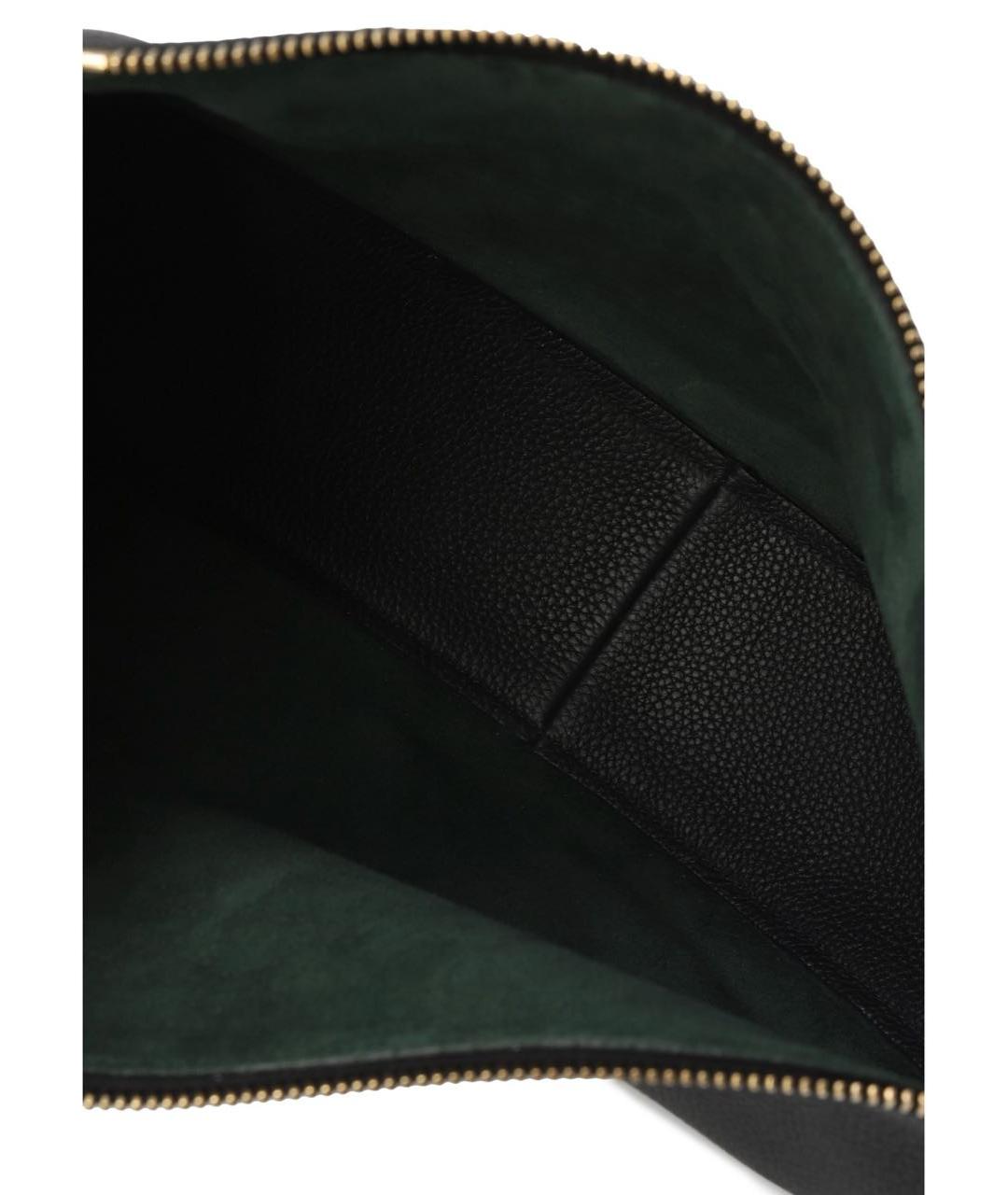 BURBERRY Черная кожаная сумка с короткими ручками, фото 4