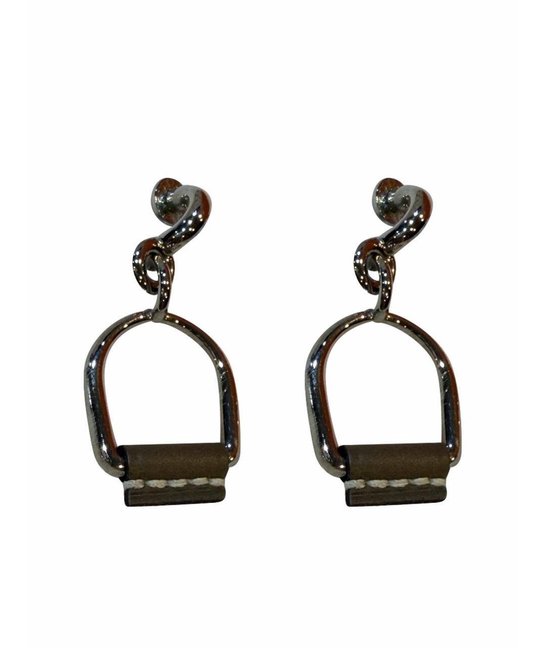 HERMES Серебряные металлические серьги, фото 1