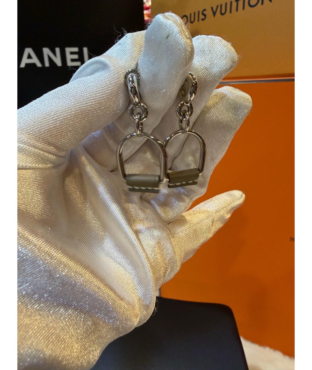 HERMES Серебряные металлические серьги, фото 2