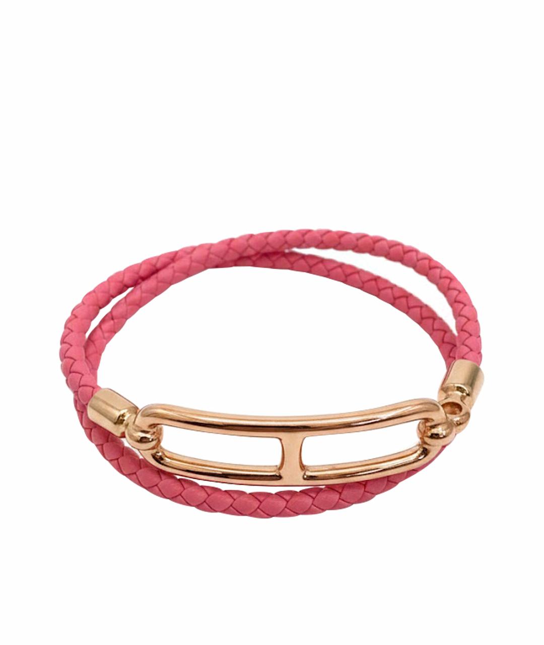 HERMES Розовый металлический браслет, фото 1