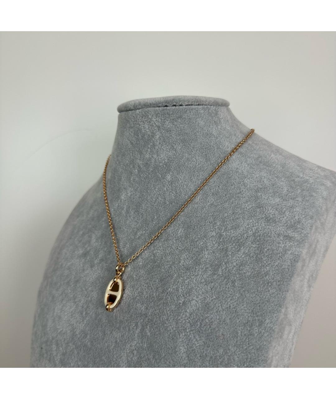 HERMES Золотая металлическая подвеска, фото 3