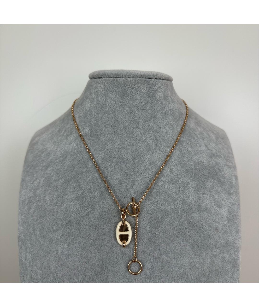 HERMES Золотая металлическая подвеска, фото 6