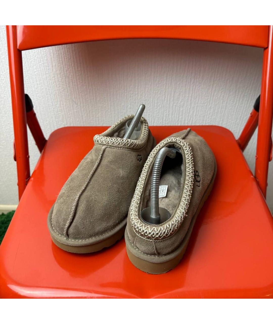 UGG AUSTRALIA Бежевые замшевые сабо, фото 4