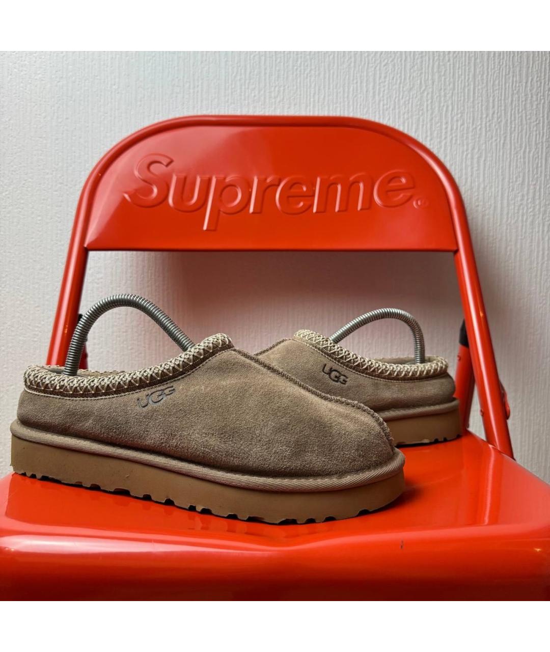 UGG AUSTRALIA Бежевые замшевые сабо, фото 6