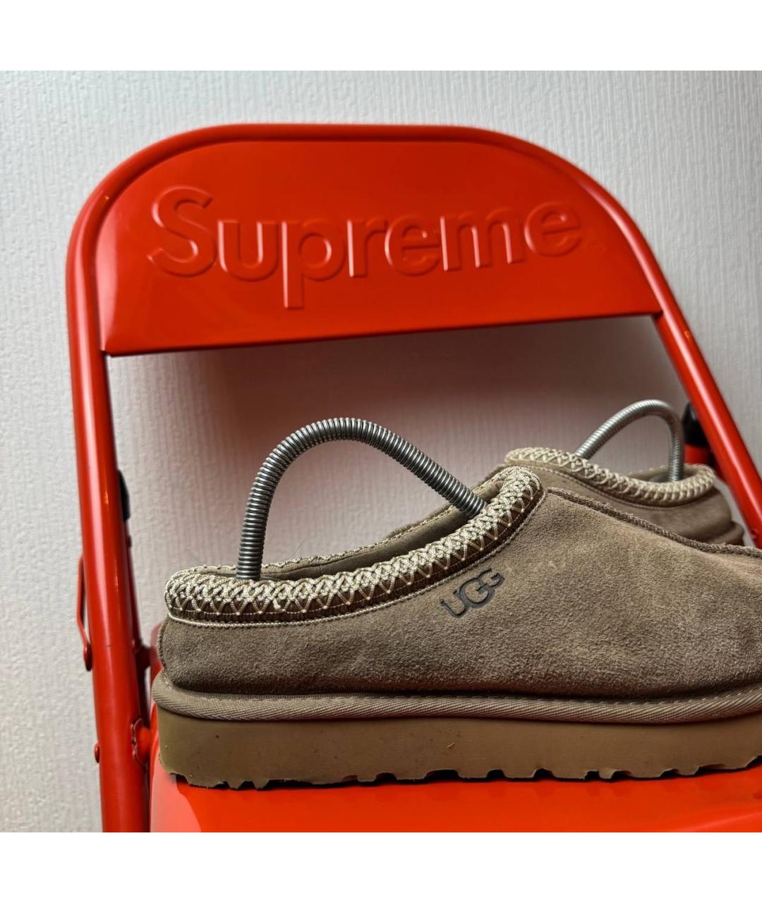 UGG AUSTRALIA Бежевые замшевые сабо, фото 3