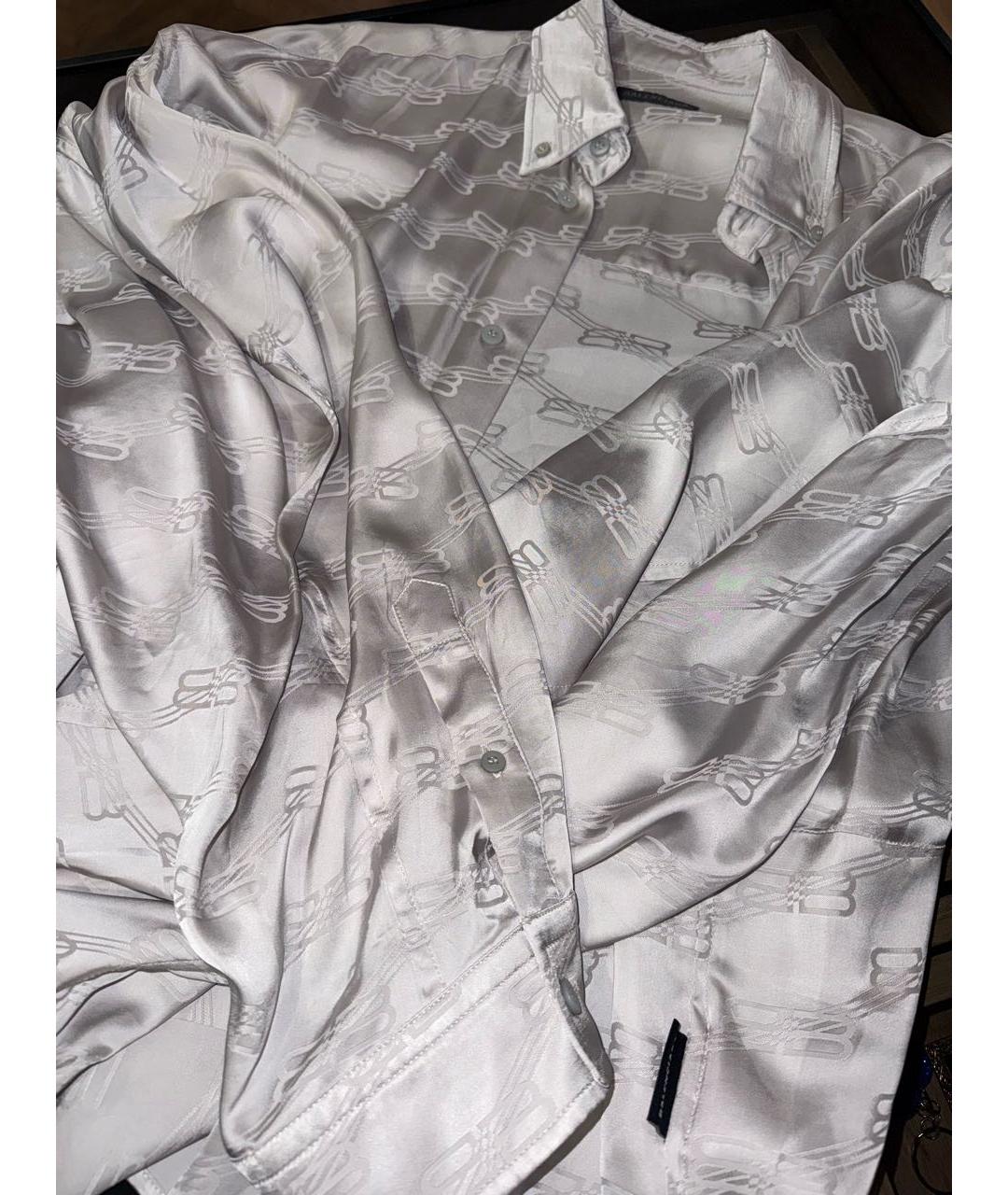 BALENCIAGA Серая вискозная рубашка, фото 3
