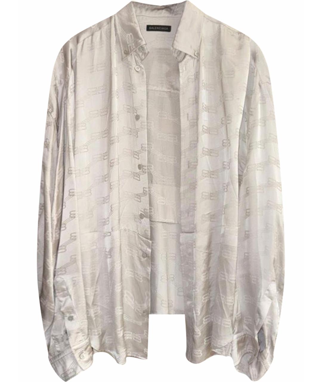 BALENCIAGA Серая вискозная рубашка, фото 1
