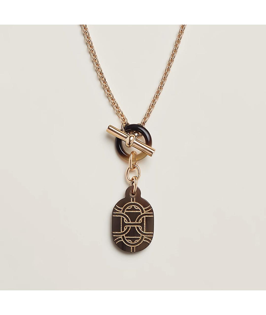 HERMES Черная металлическая подвеска, фото 6