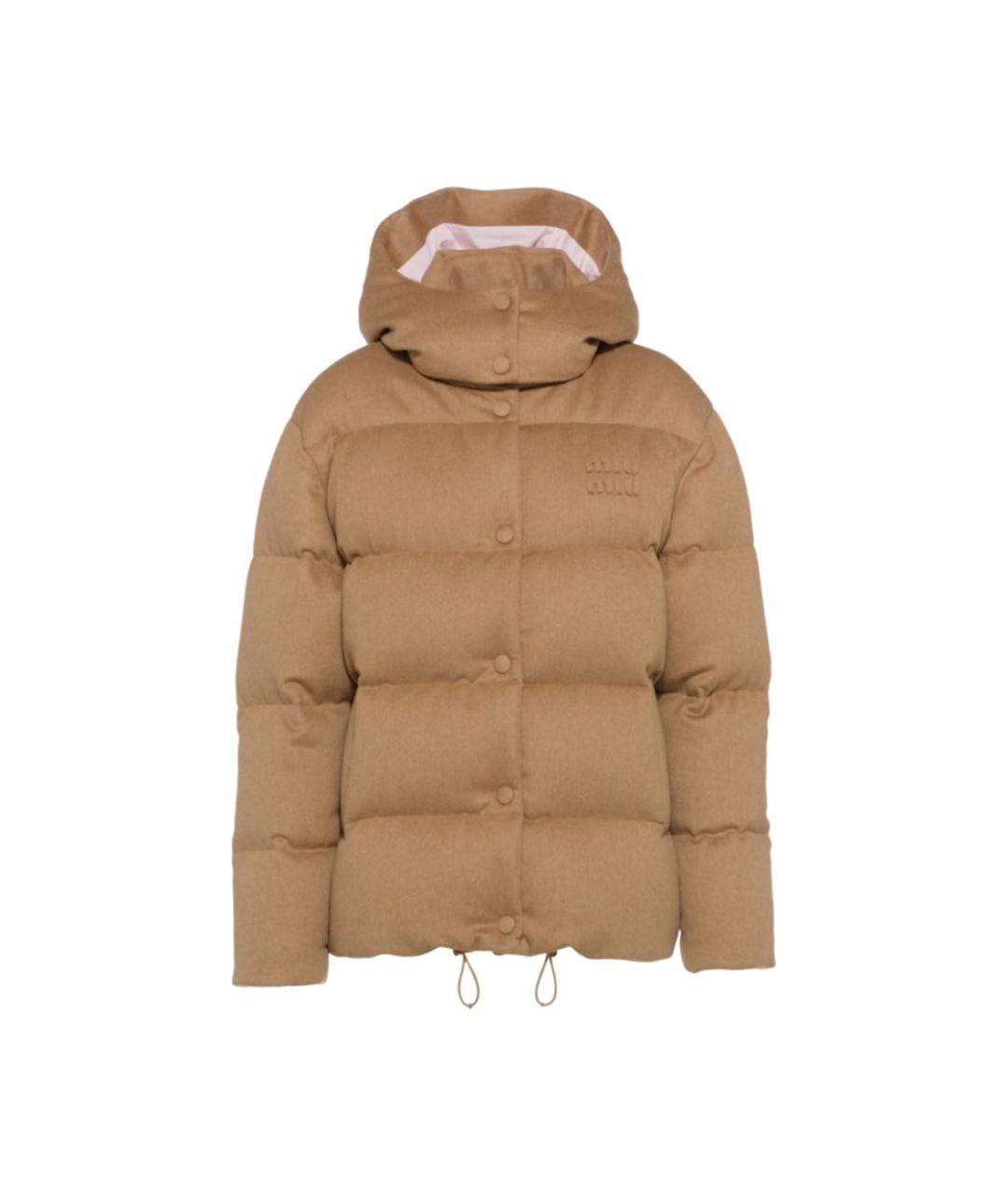 MIU MIU Бежевый пуховик, фото 6