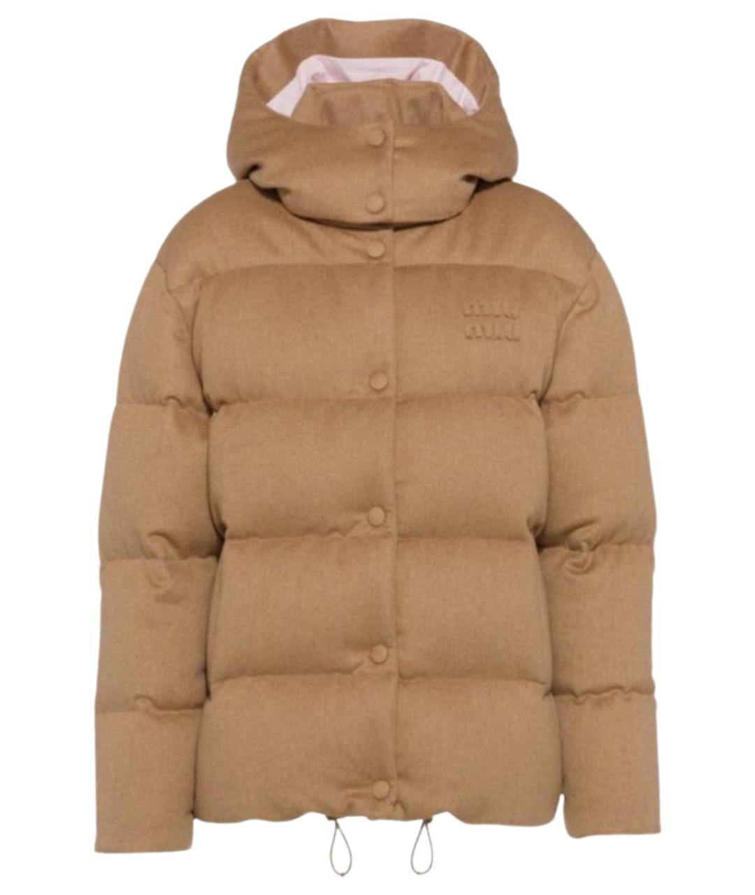 MIU MIU Бежевый пуховик, фото 1