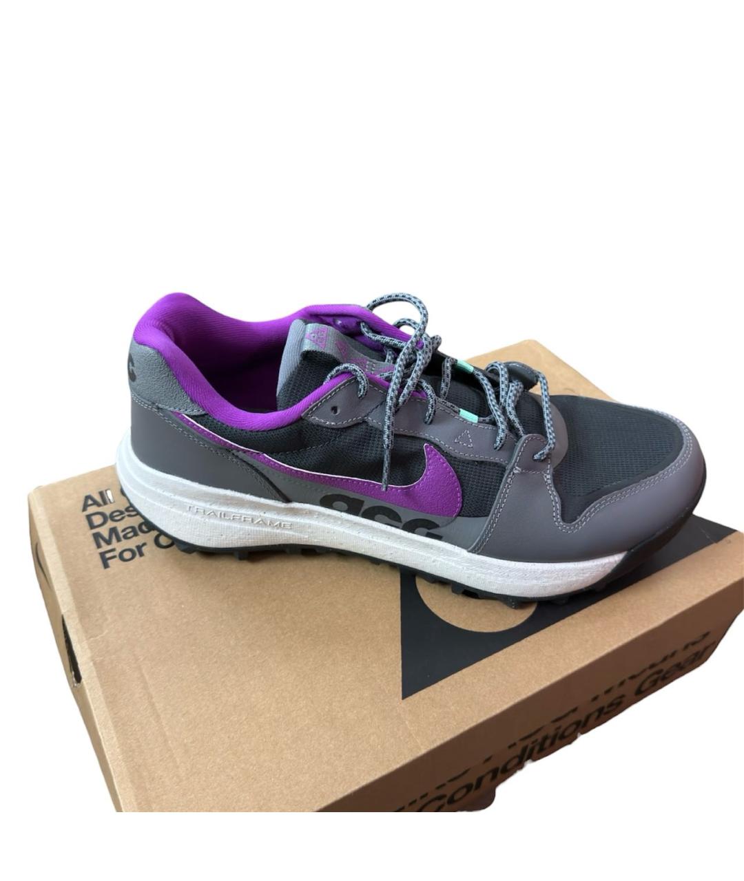 NIKE ACG Серые текстильные низкие кроссовки / кеды, фото 3