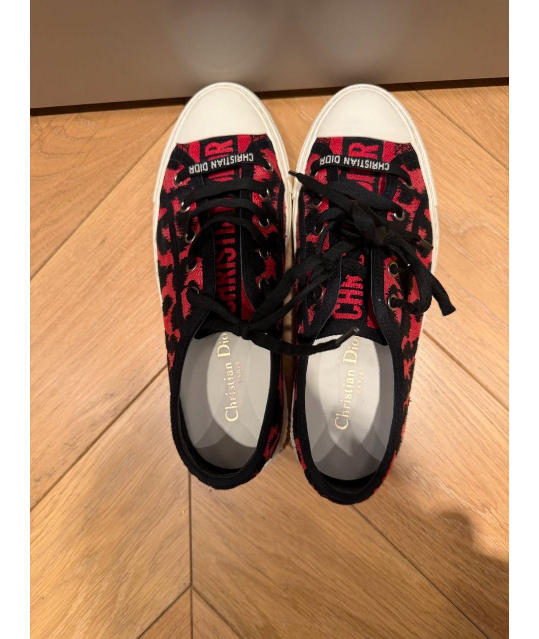 CHRISTIAN DIOR Мульти текстильные кеды, фото 3