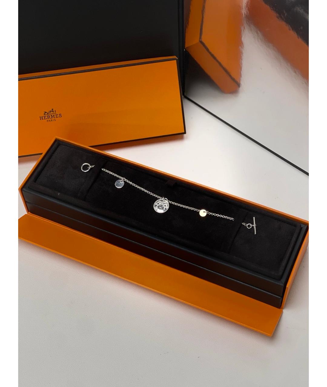 HERMES Серебрянный серебряный браслет, фото 3