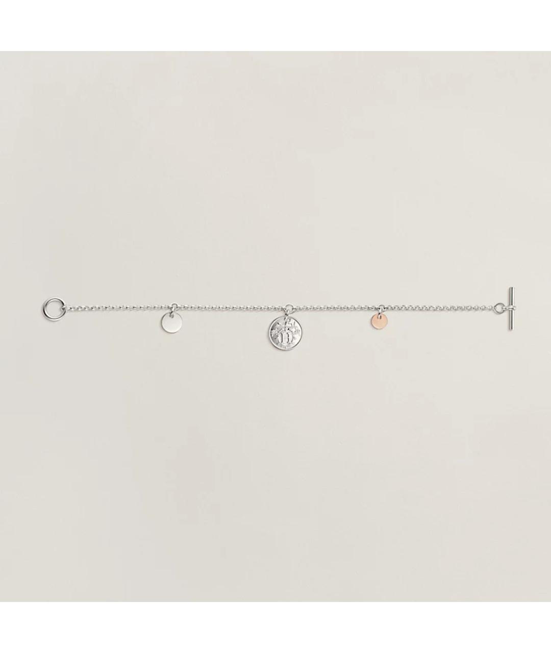 HERMES Серебрянный серебряный браслет, фото 6