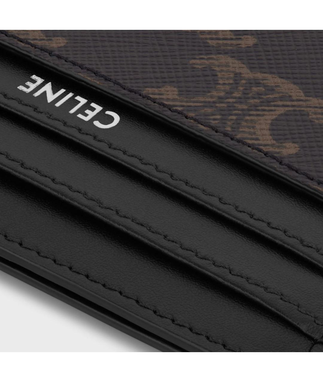 CELINE Черный кожаный кардхолдер, фото 4