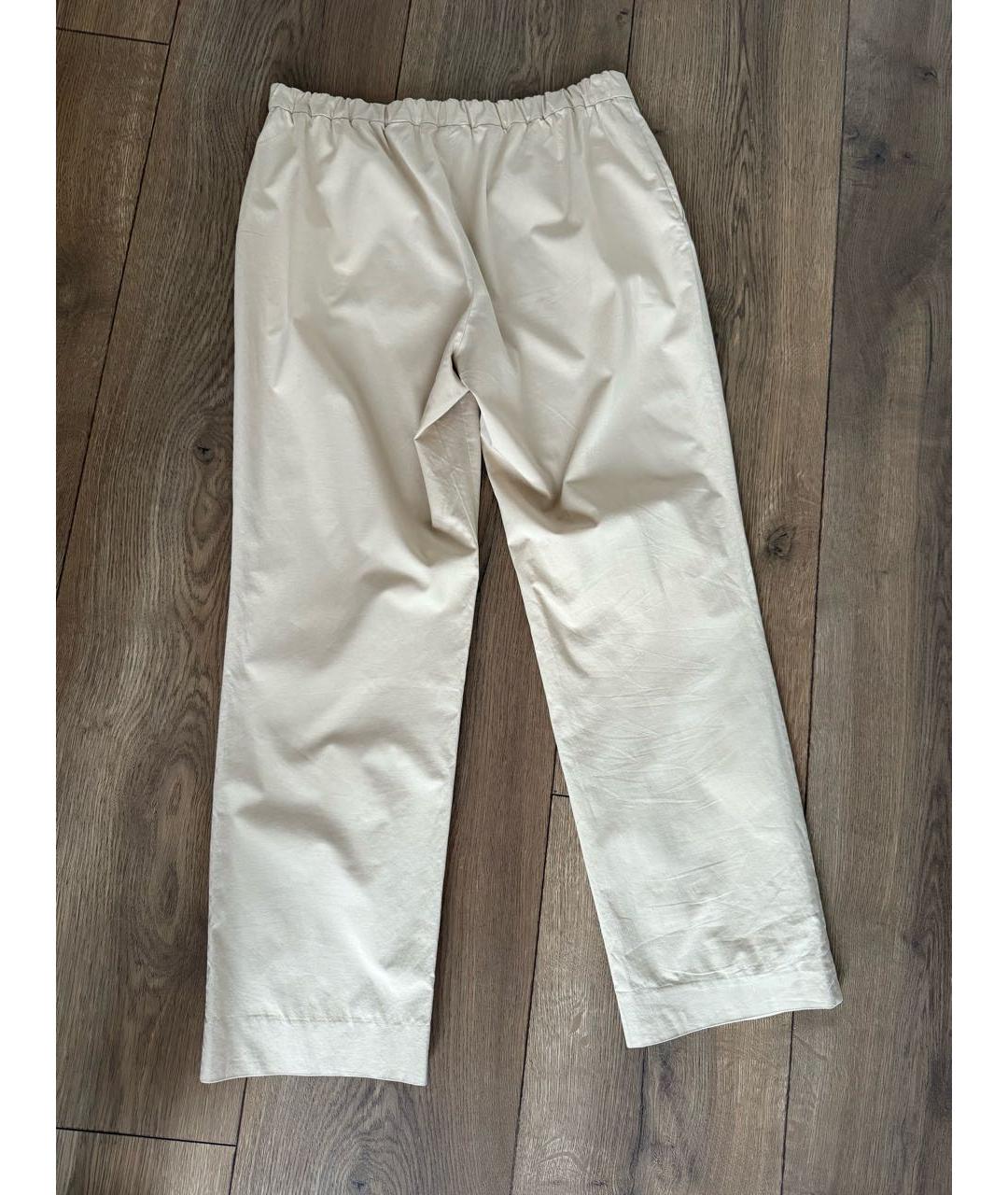 LORO PIANA Бежевые хлопковые брюки широкие, фото 2