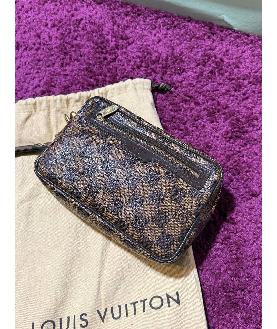 LOUIS VUITTON Коричневая барсетка, фото 3