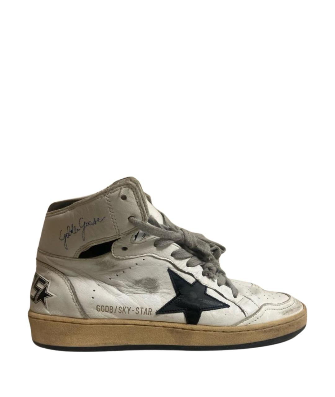 GOLDEN GOOSE DELUXE BRAND Белые кожаные кеды, фото 1