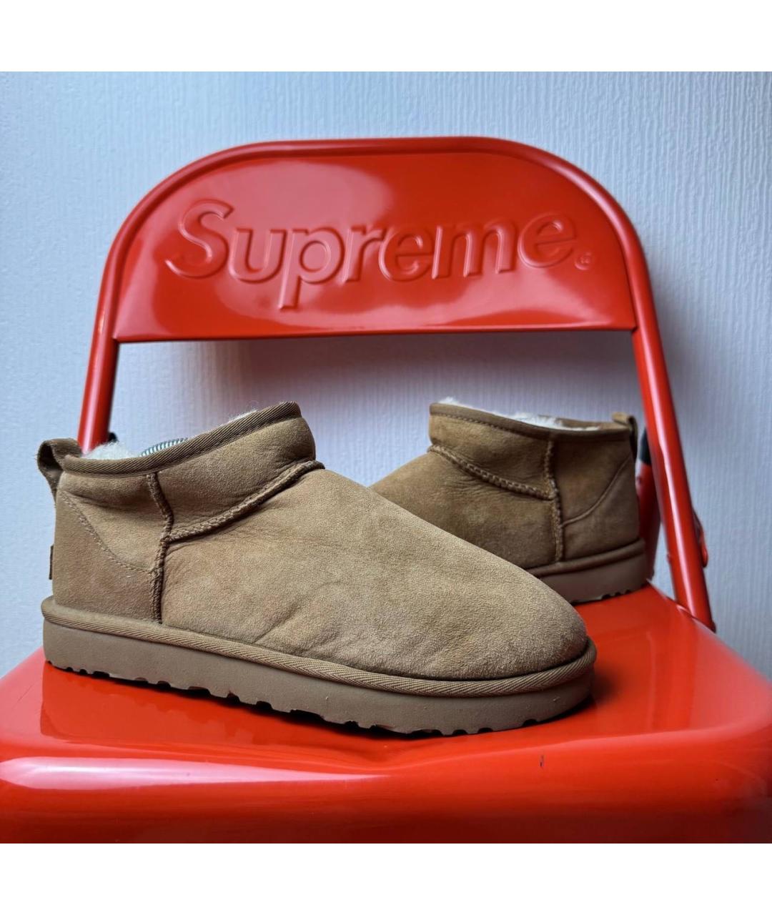 UGG AUSTRALIA Бежевые замшевые ботинки, фото 6