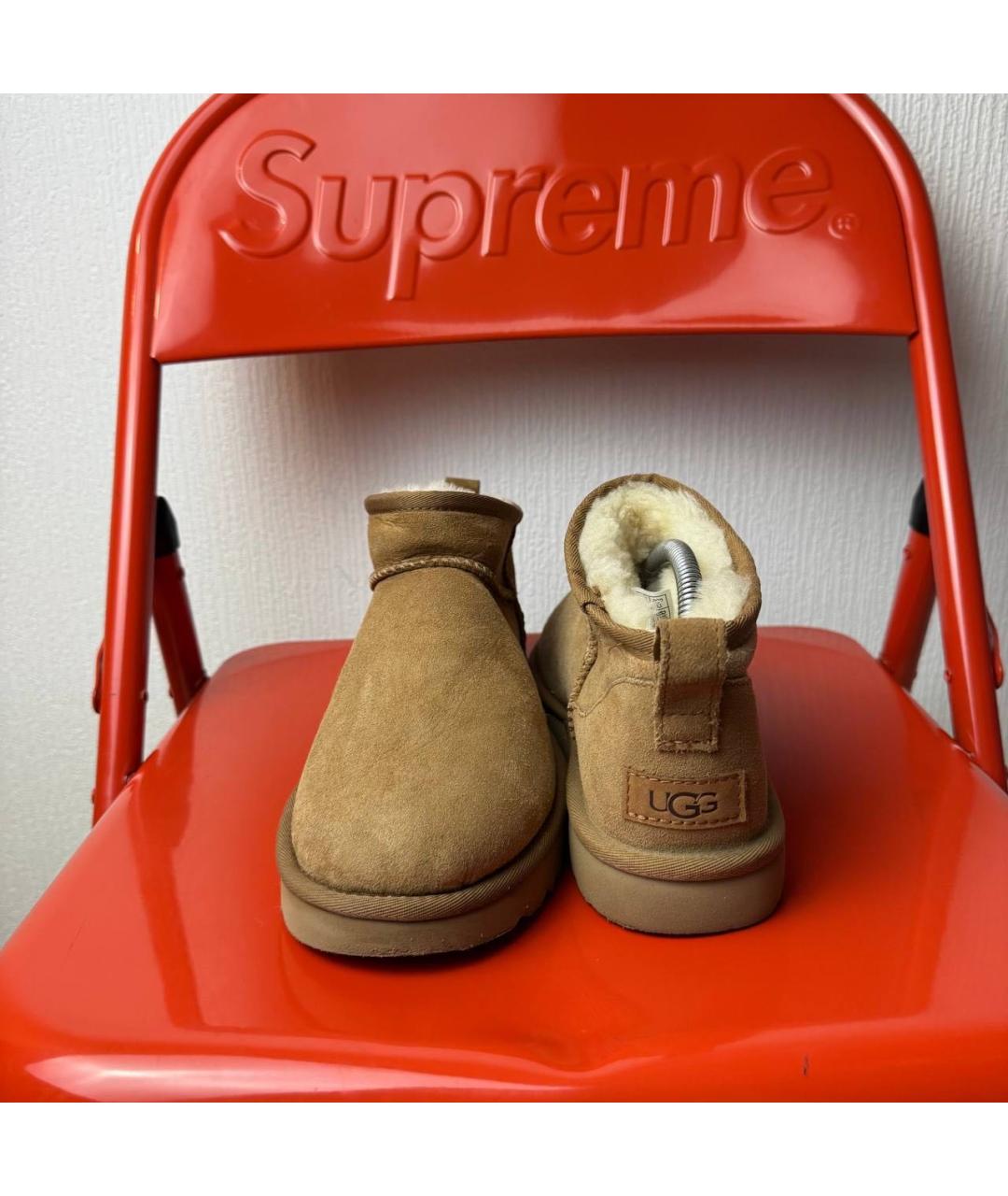 UGG AUSTRALIA Бежевые замшевые ботинки, фото 3