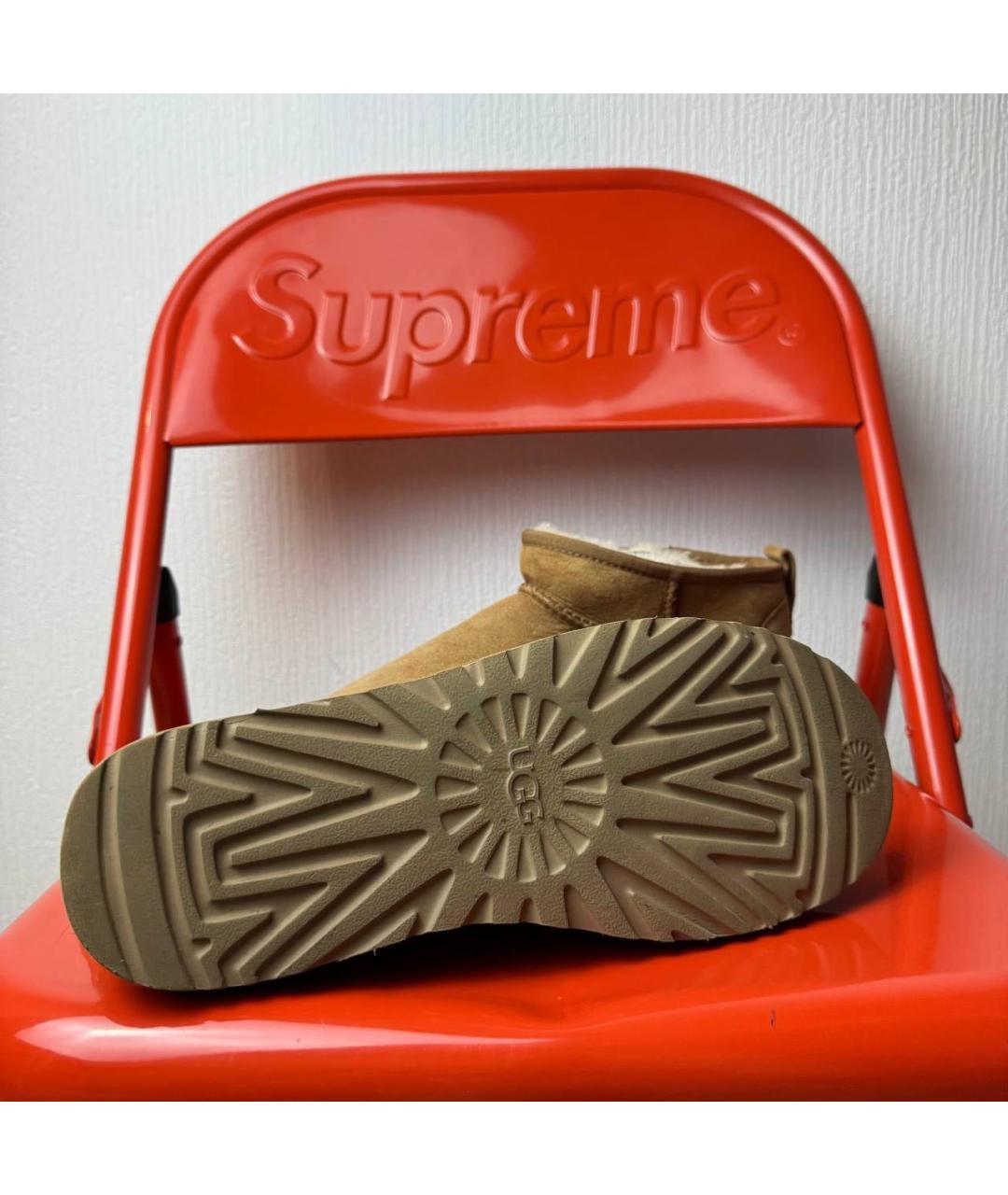 UGG AUSTRALIA Бежевые замшевые ботинки, фото 4