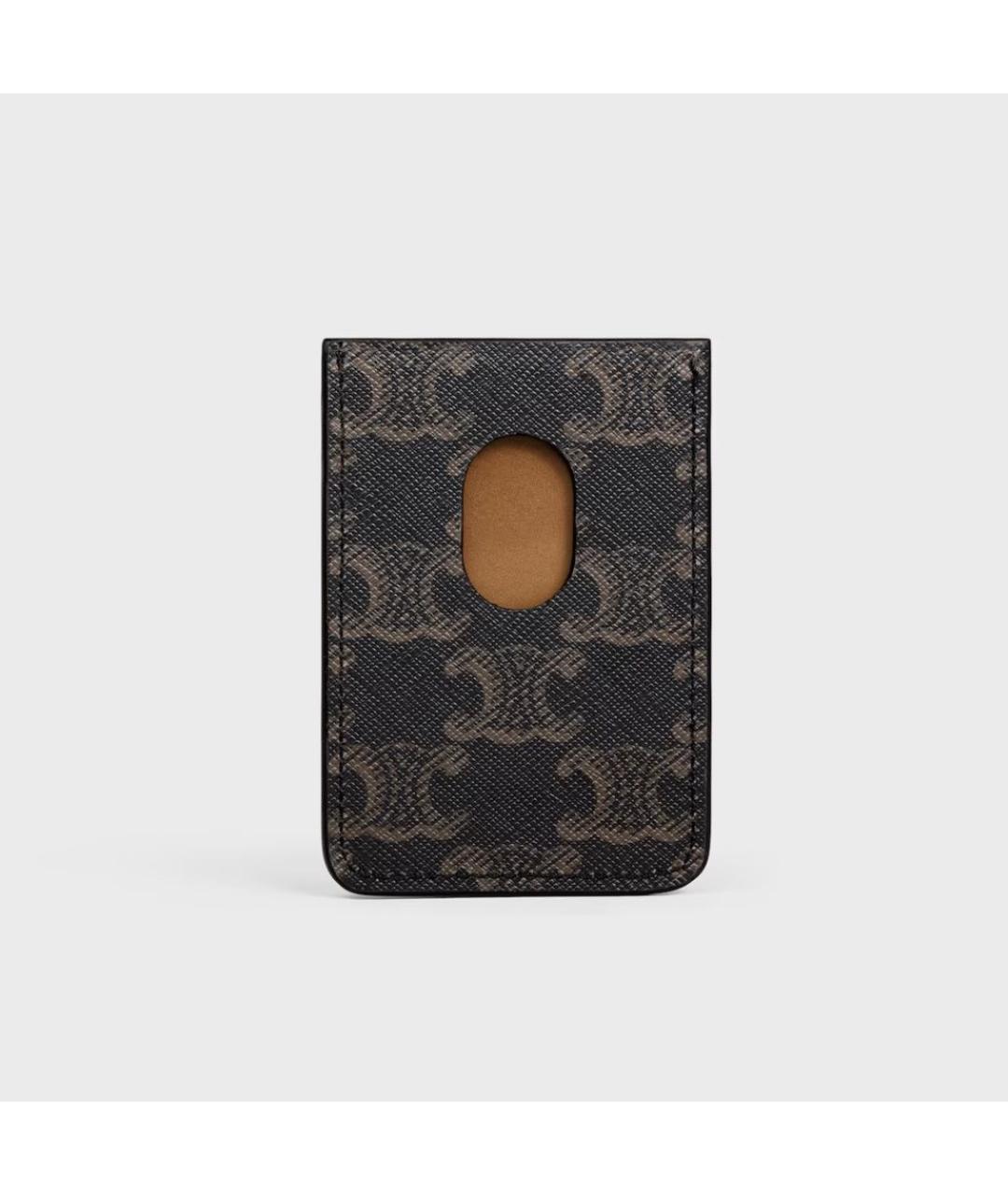 CELINE Коричневый кожаный кардхолдер, фото 2