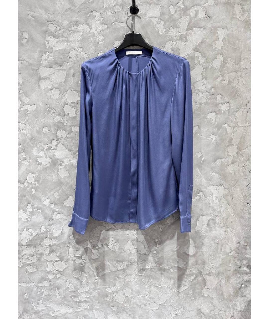 HUGO BOSS Синяя шелковая блузы, фото 10