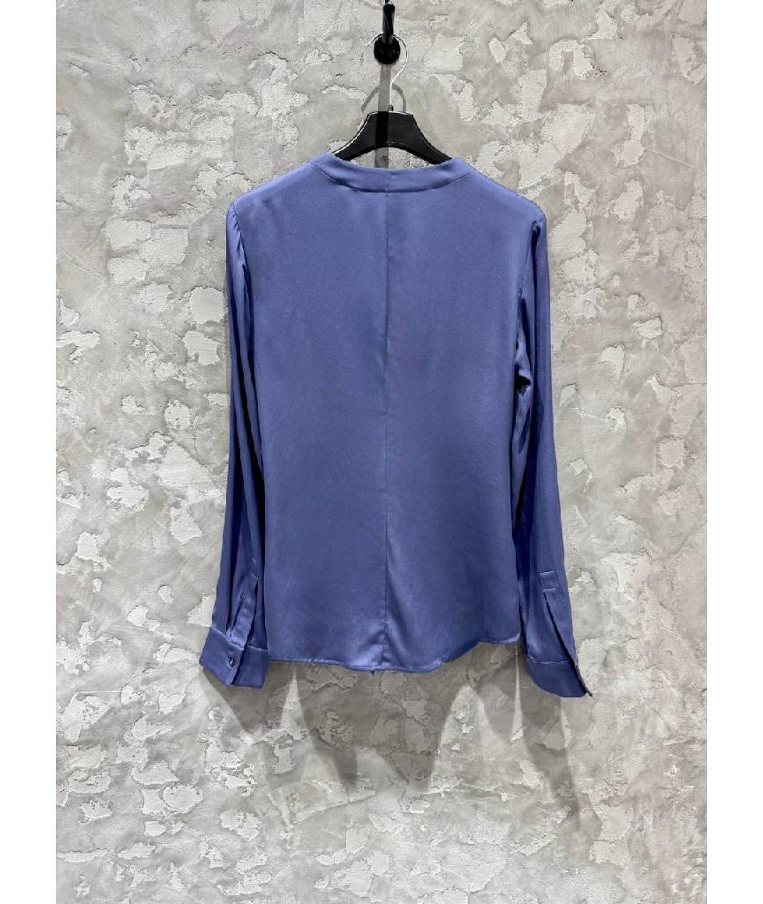 HUGO BOSS Синяя шелковая блузы, фото 2