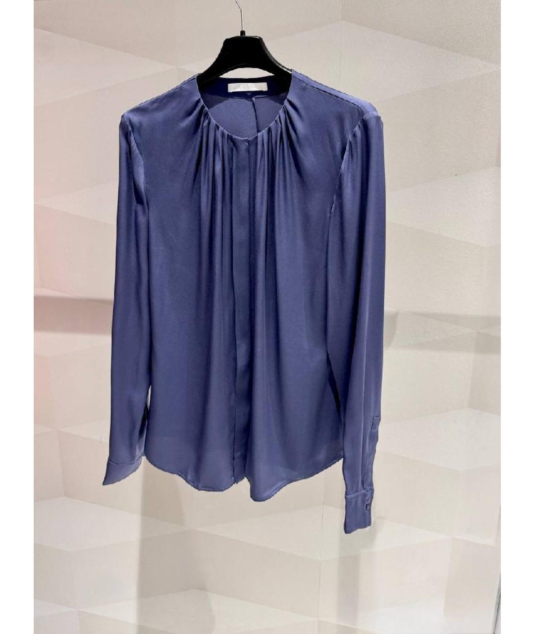 HUGO BOSS Синяя шелковая блузы, фото 7