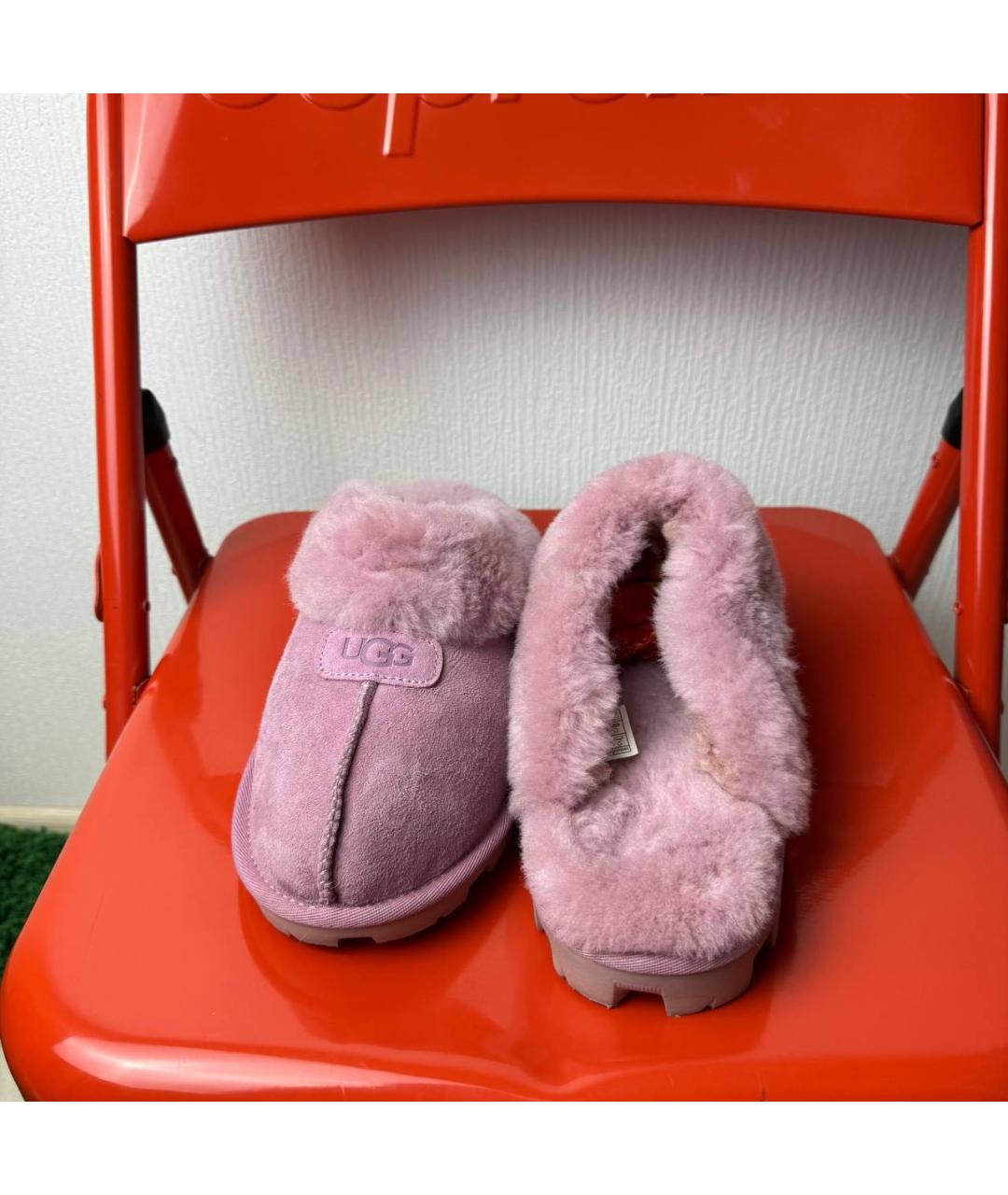 UGG AUSTRALIA Розовые замшевые мюли, фото 3