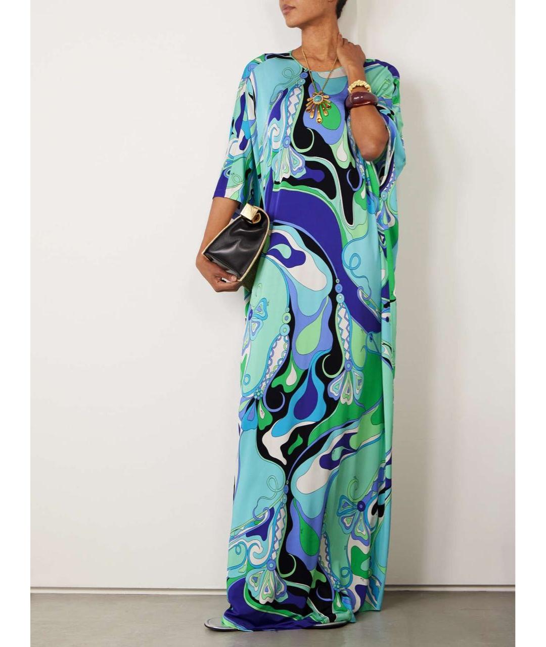 EMILIO PUCCI Бирюзовая вискозная туника, фото 2